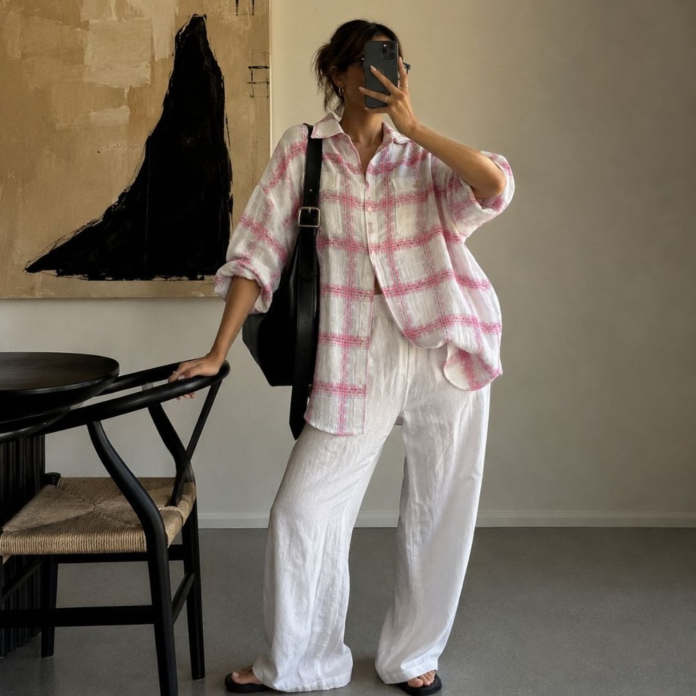 Staud | NWT Bassetti Oversized Shirt Jacket Tea Towel Top M/L $395